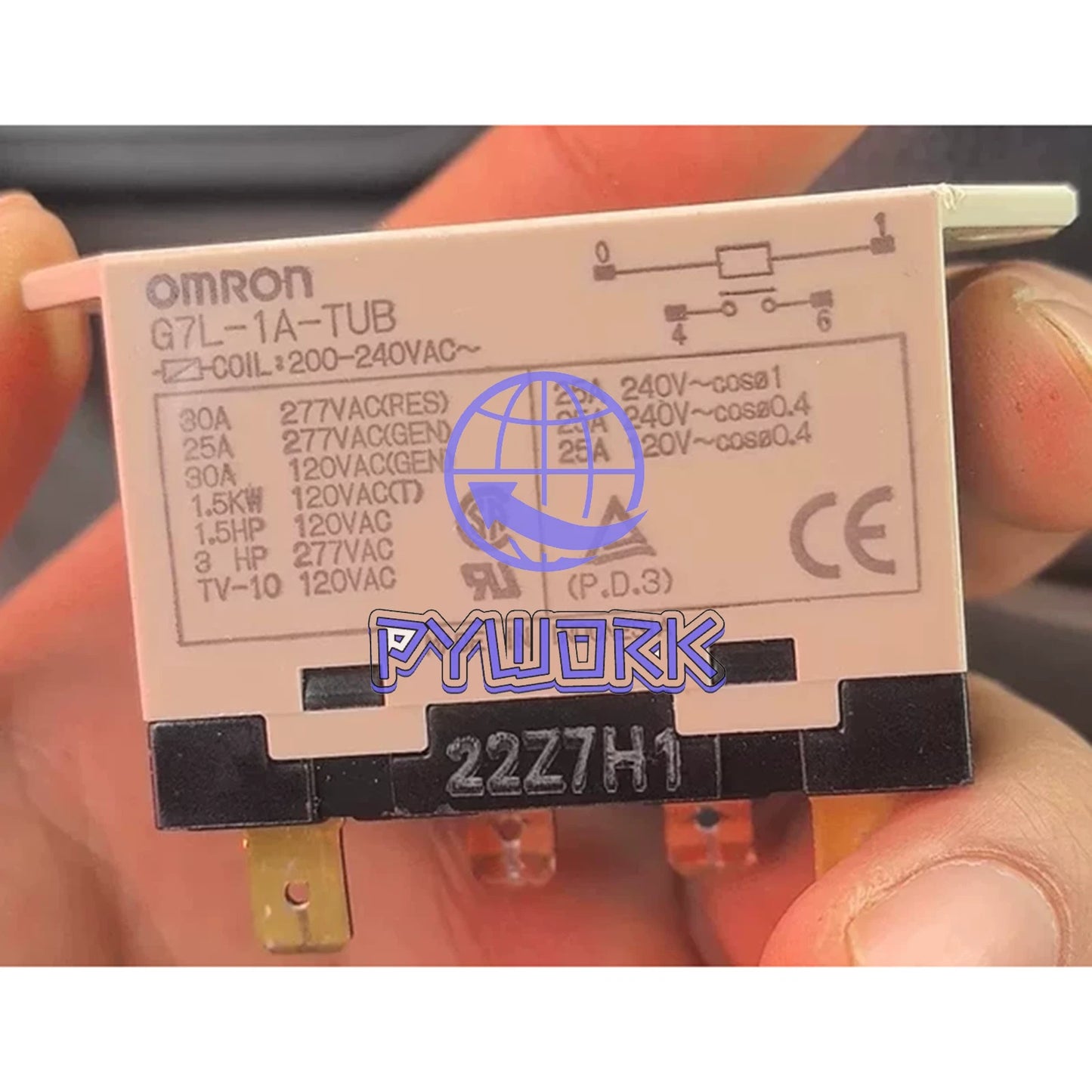 1pc omron G7L-1A-TUB 200-240VAC Power Relay 30A 4 Pins Free ship #YP1