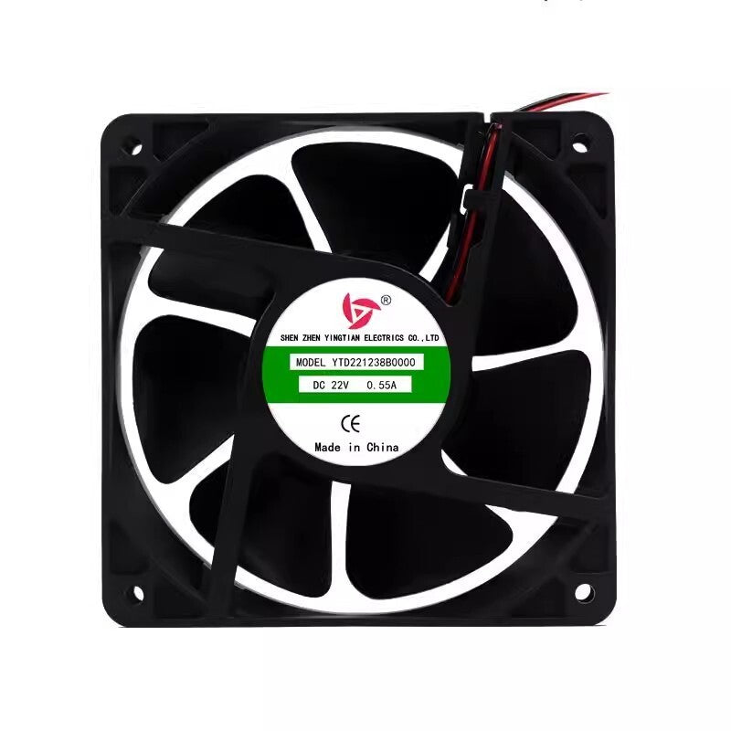 1PCS YTD221238B0000 DC22V 0.55A 120*120*38MM 2-wire silent cooling fan