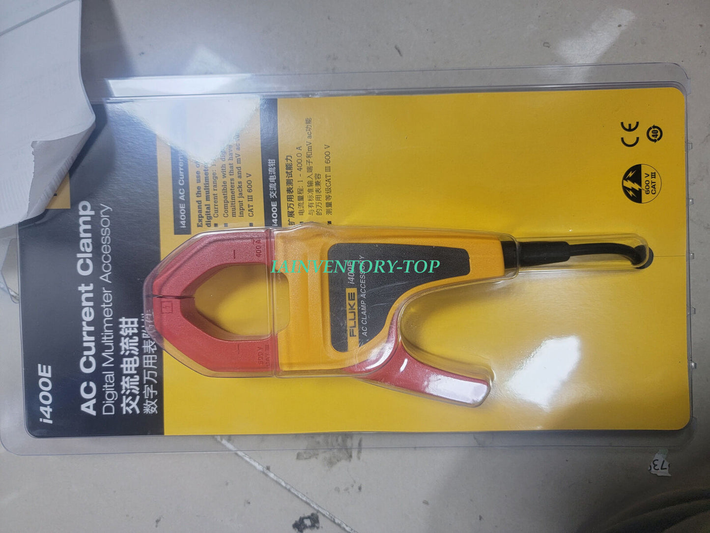 NEW Fluke I400E 400A AC Current Clamp 4mm Banana Plug Multimeter 101 15B+ 17B+ - FLUKE