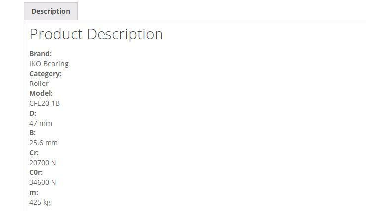 IKO CFE24B Cam Follower Standard Type 33x62x29mm - IKO