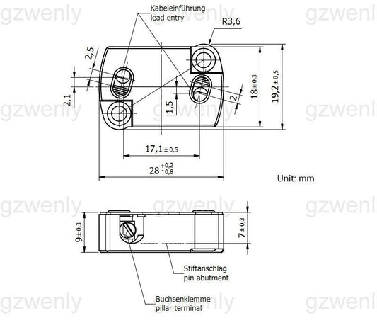 1pc lampholder lamp-socket BENDER + WIRTH B&W 875 G6.35 GY6.35 GZ6.35