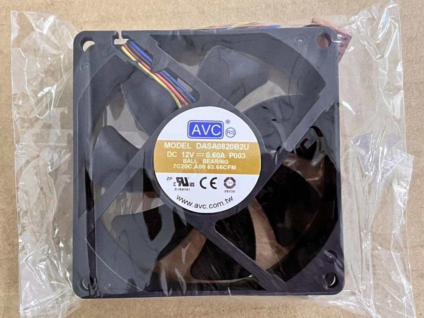 new AVC 8020 12V 0.60A DASA0820B2U 8CM 4-wire CPU fan
