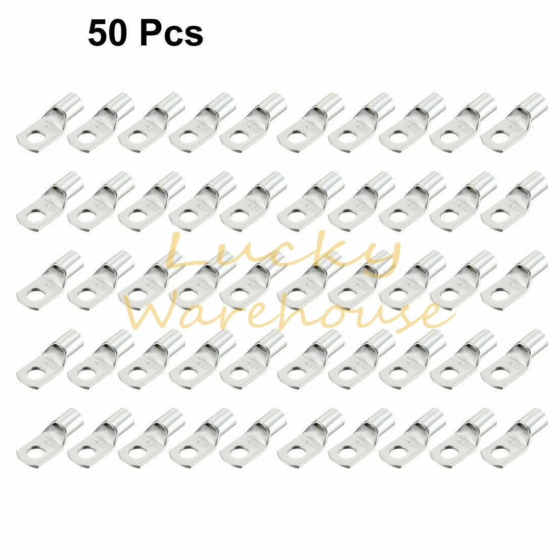 50Pcs SC35-8 Non-Insulated U-Type Copper Crimp Terminals 8.4mm Wire Connector #