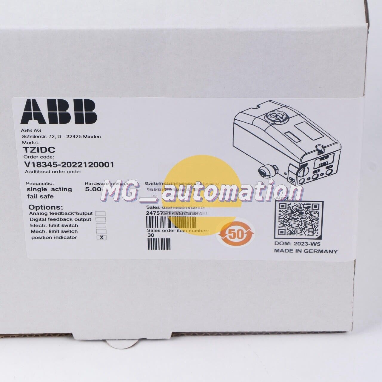 ABB V18345-2022120001 Valve Positioner - ABB
