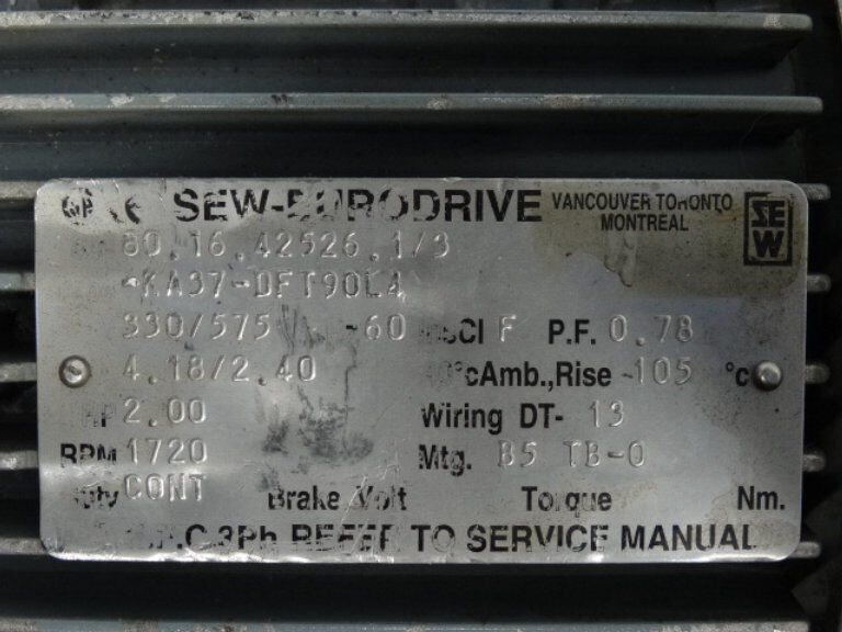 SEW EURODRIVE KA37-DFT90L4 MOTOR - High Efficiency 37HP 50Hz 400V Motor with 90L4 Enclosure - SEW EURODRIVE