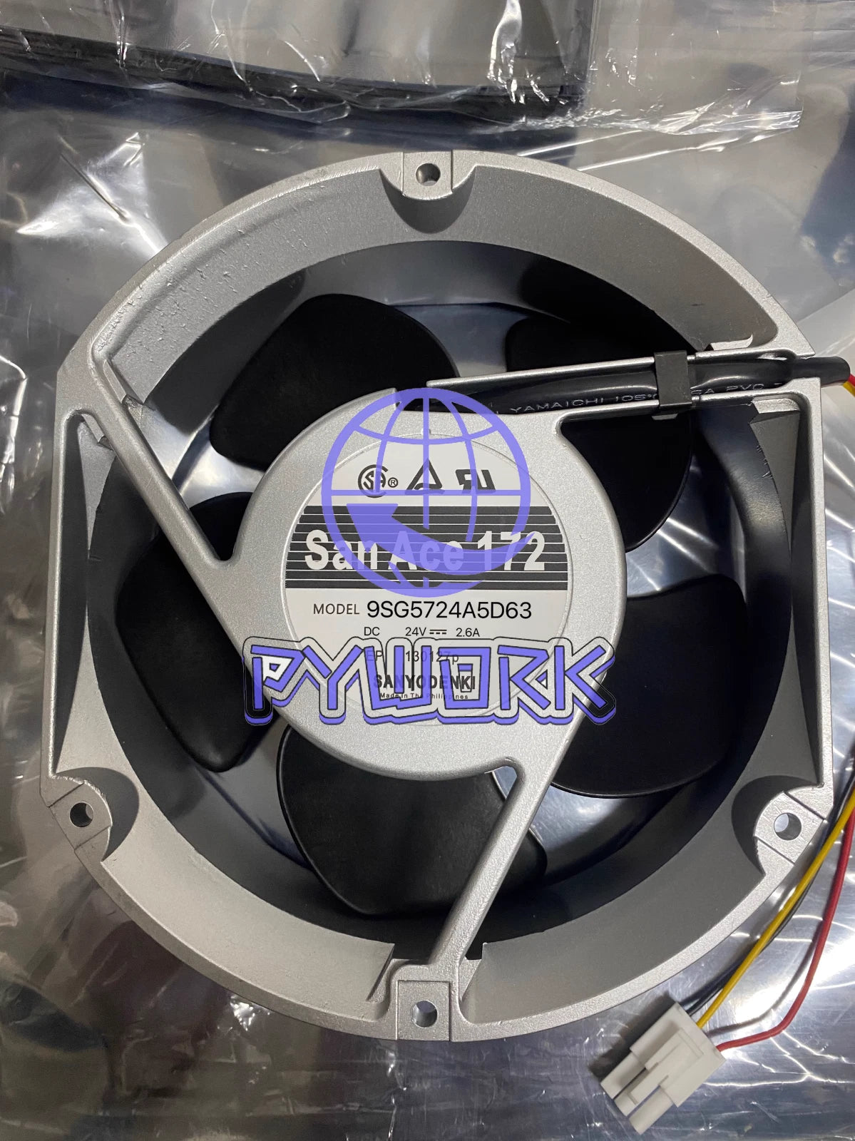 1PCS Sanyo Fan 9SG5724A5D63 DC 24V 2.6A 17cm 3 wire inverter fan cooling fan