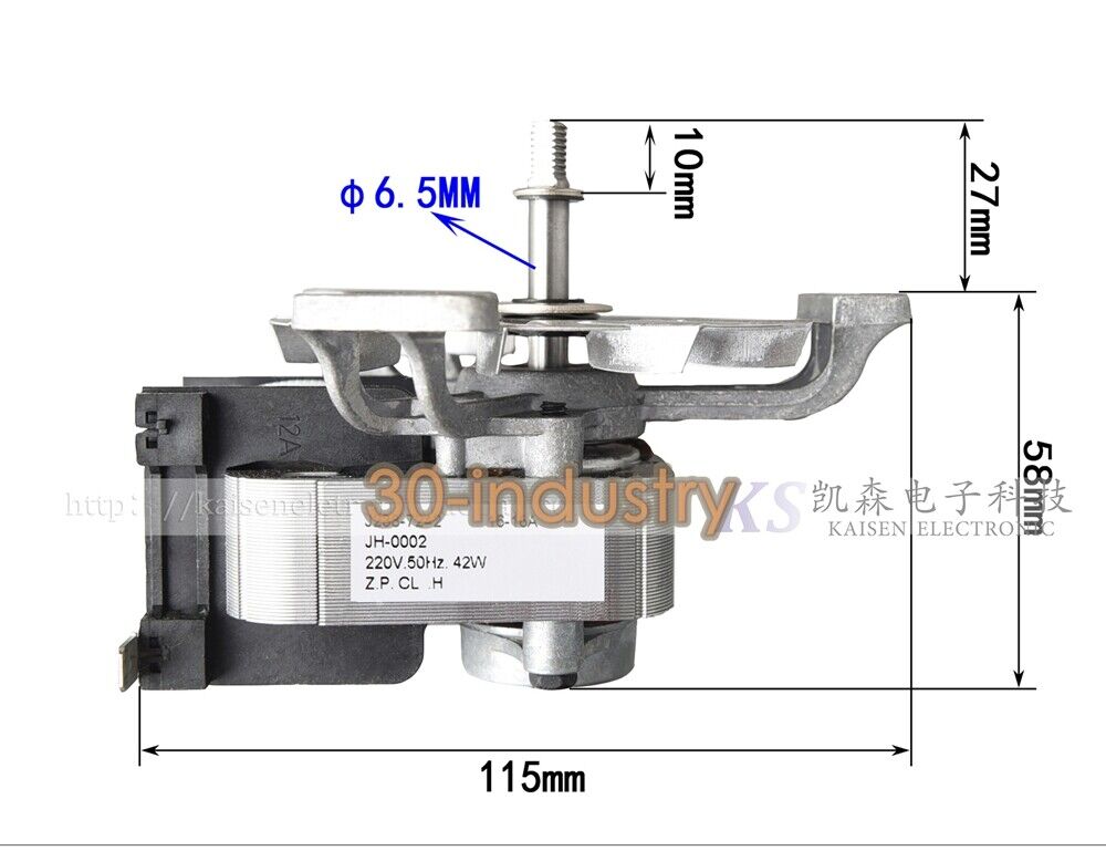 High-Temperature Fan Motor J238-7242 for JH-0002 Dryer 220VAC - KOEED
