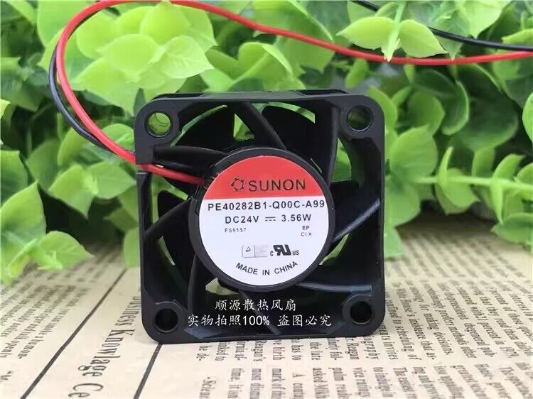 new SUNON PE40282B1-Q00C-A99 4028 DC24V 3.56W 4CM 2-Wire Silent Cooling Fan