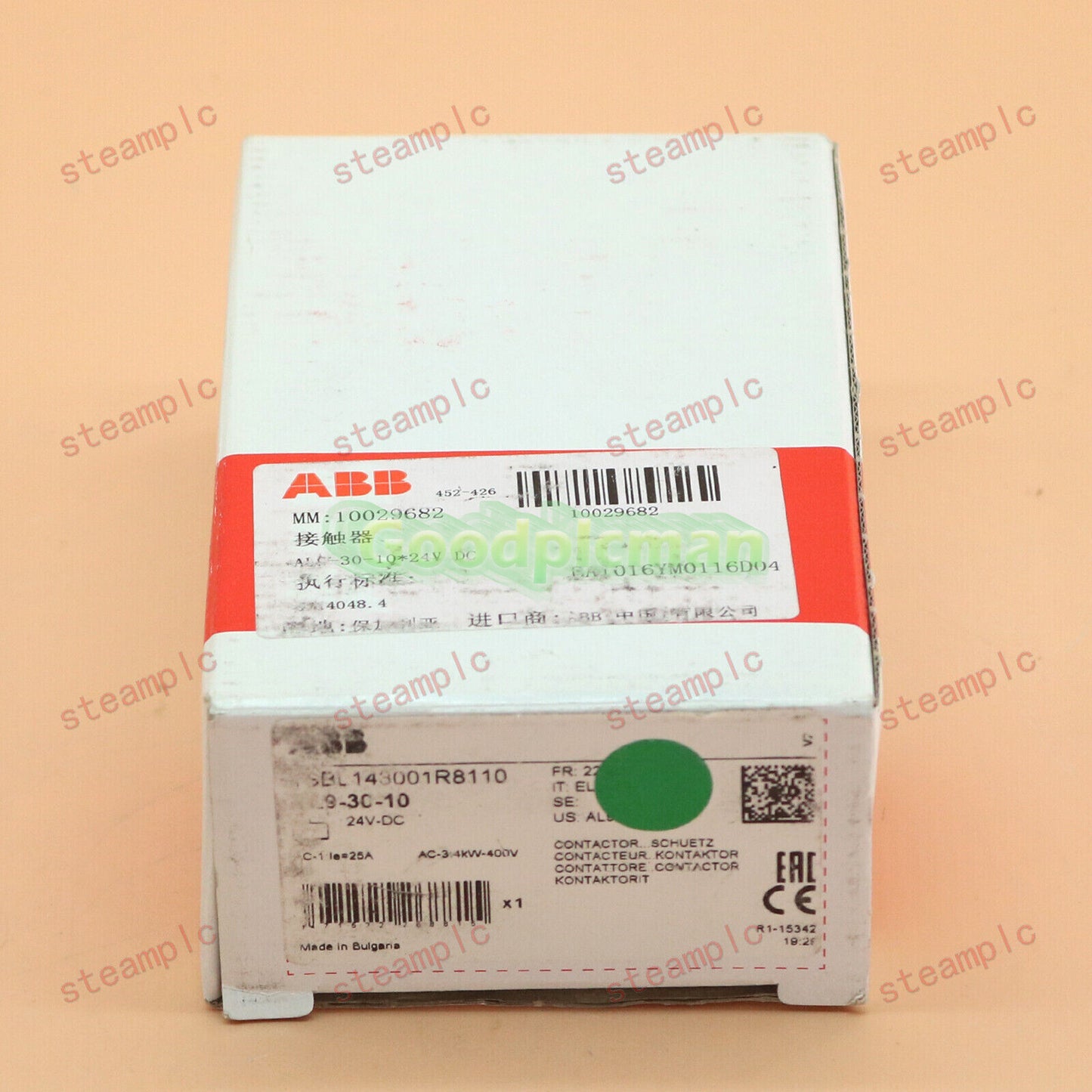 ABB CONTACTOR AL9-30-10 1SBL143001R8110 in box 1Pcs/