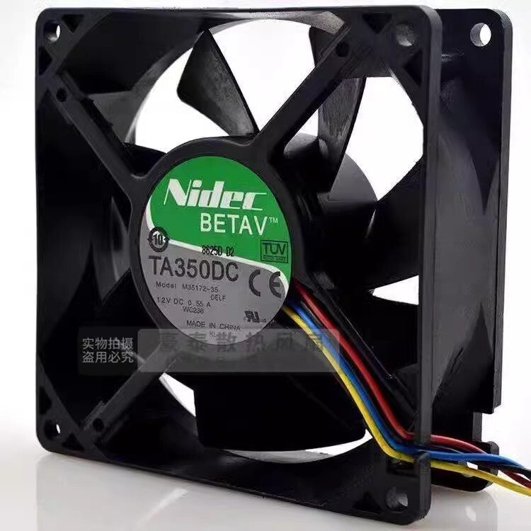 NIDEC TA350DC M35172-35 9032 DC12V 0.55A 4-Wire Silent Cooling Fan