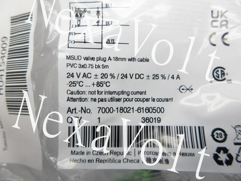 MURR ELEKTRONIK 7000-18021-6160500 24VAC/DC 4A NSMP