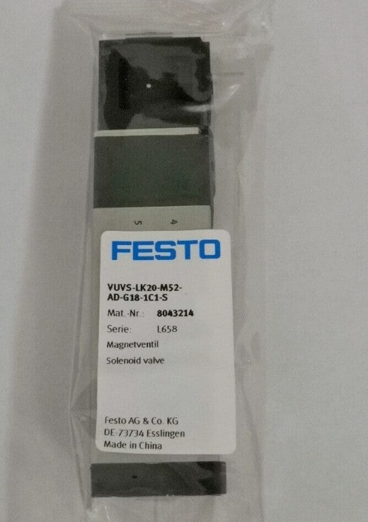 1pcs Festo VUVS-LK20-M52-AD-G18-1C1-S 8043214 Solenoid valve