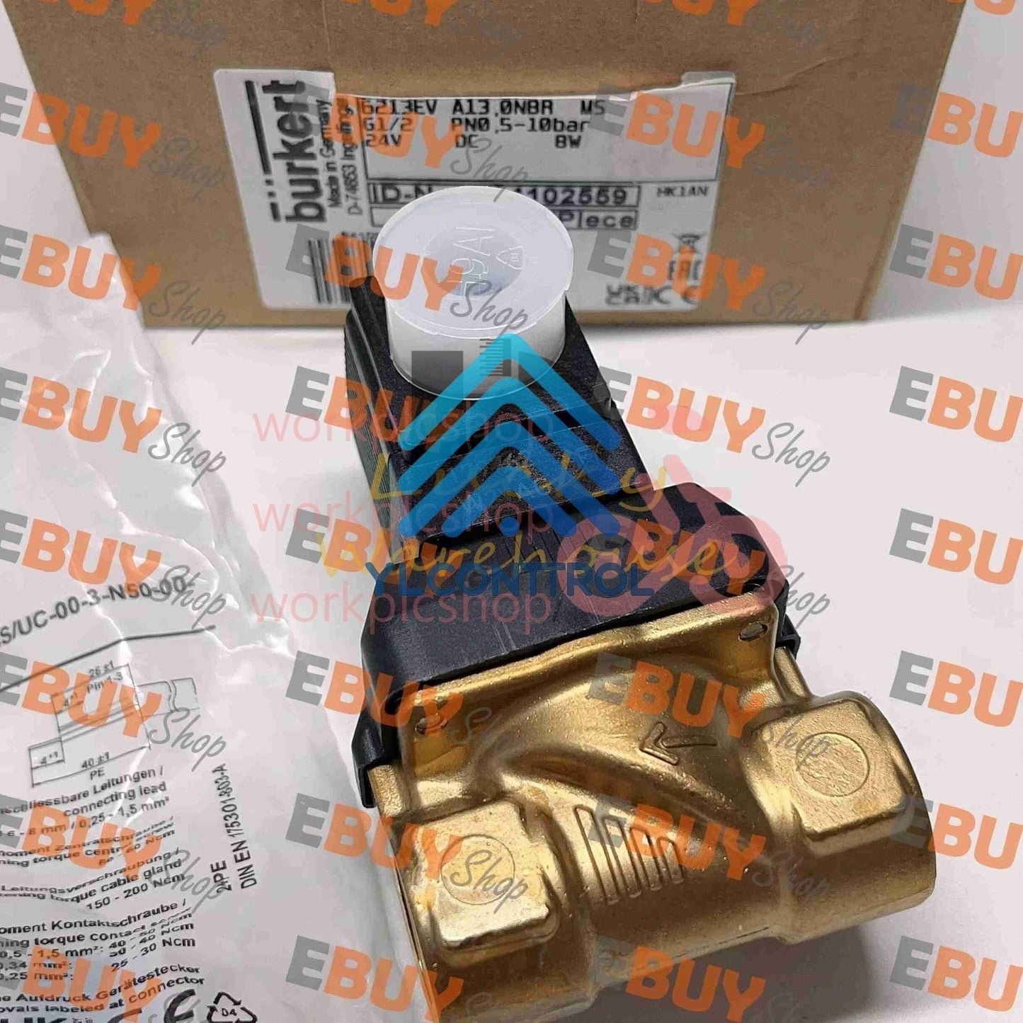 1Pcs Burkert 6213EV Solenoid Valve 00221602 same as 94102559 24V DC ~