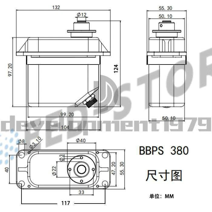 400KG/CM Large Servo 24V Power Supply Precision Servo High Torque For Industrial