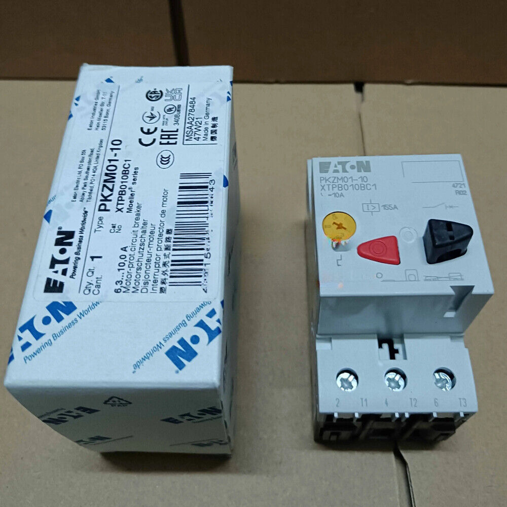 1Pcs For Eaton Moeller PKZM01-10 XTPB010BC1 Circuit Breaker 6.3-10A