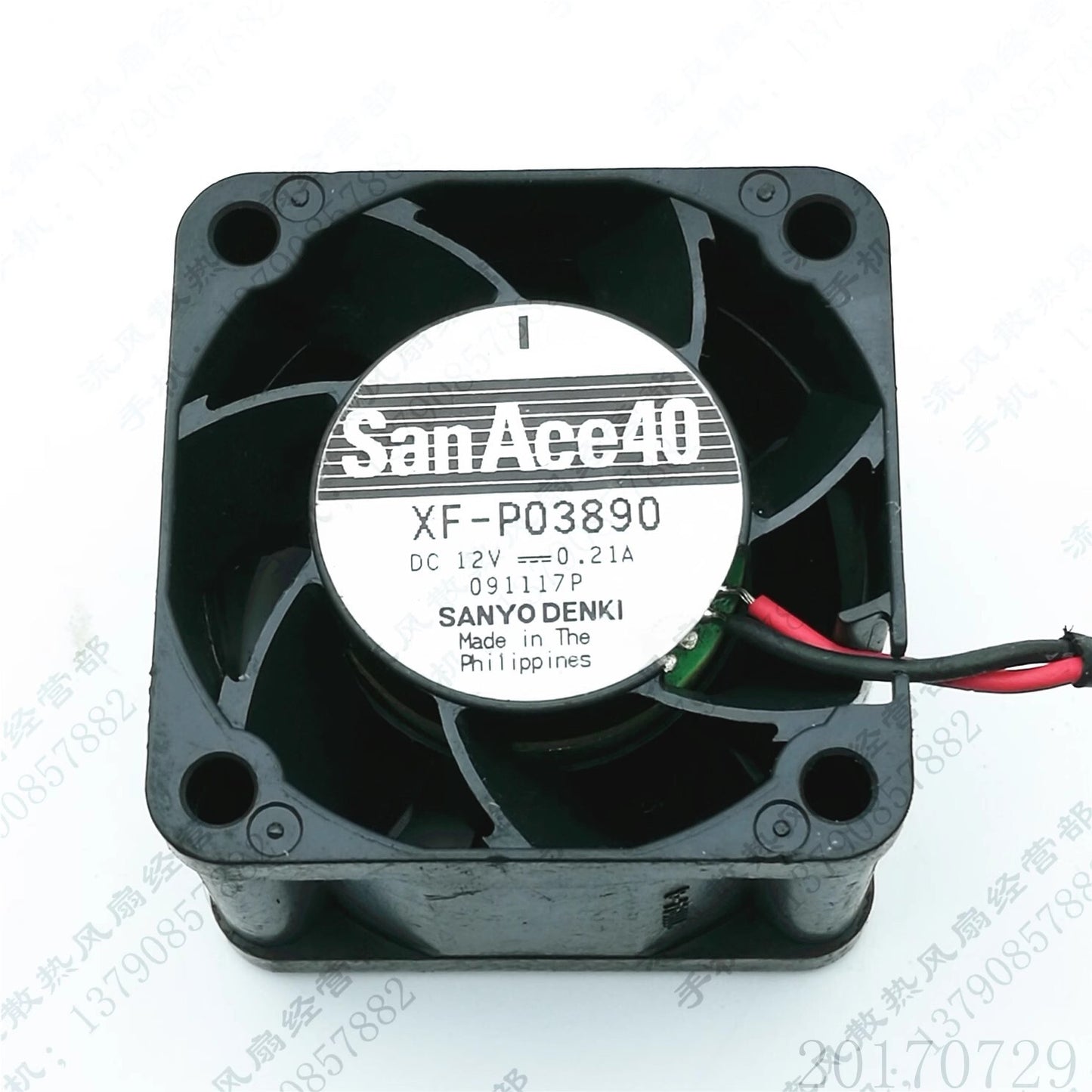 SANYO SAN ACE40 XF-P03890 3828 DC12V 0.21A 3.8CM 2-Wire Cooling Fan