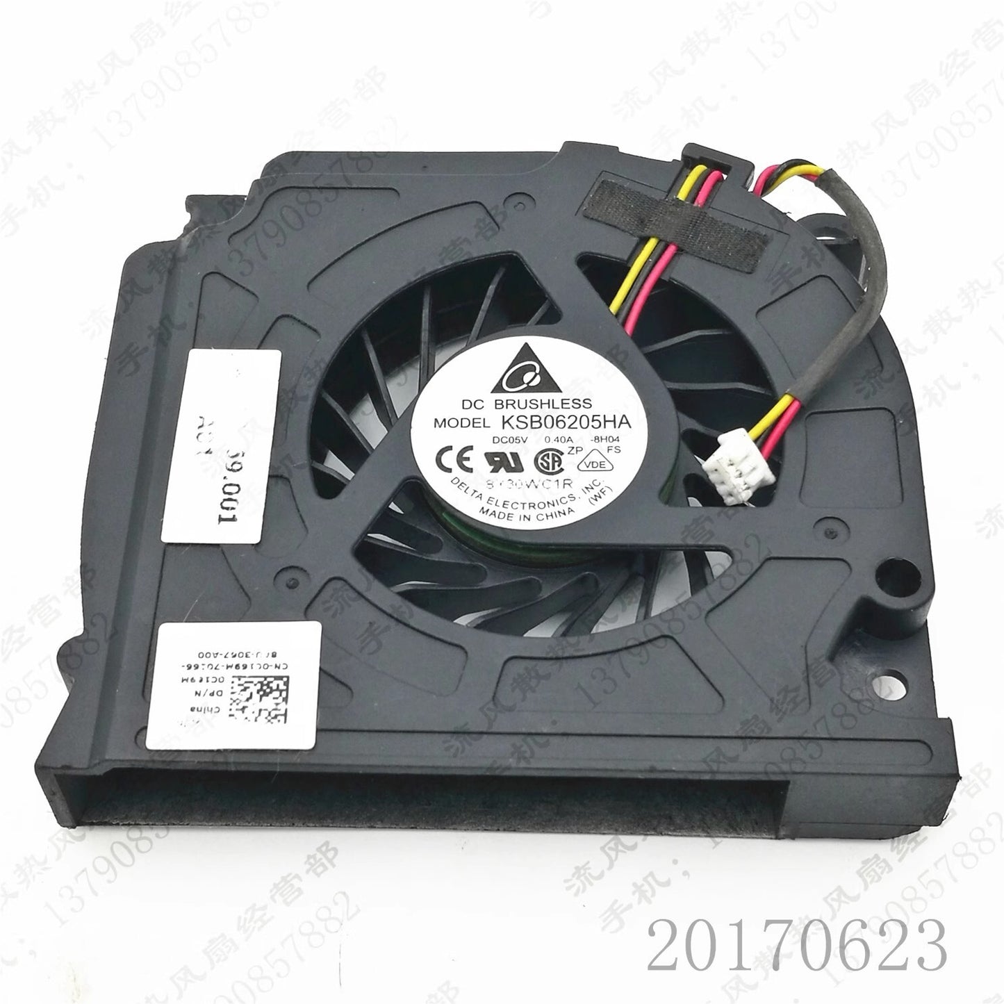 Delta KSB06205HA DC5V 0.40A 3-Wire Silent Cooling Fan