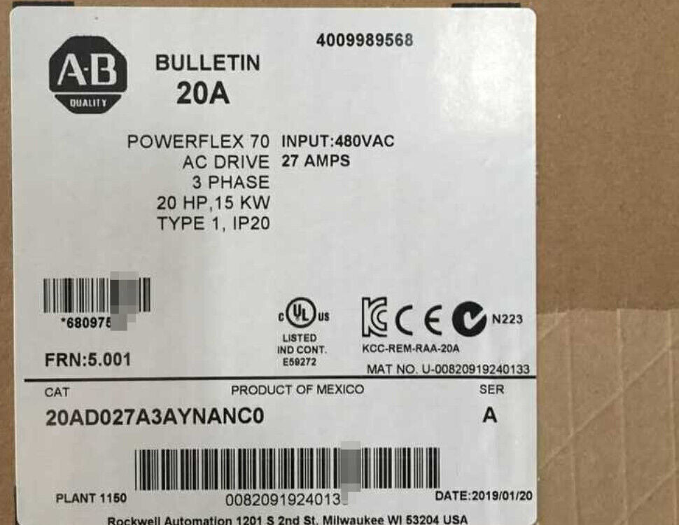 20AD027A3AYNANC0 Allen Bradley Ship - ALLEN BRADLEY
