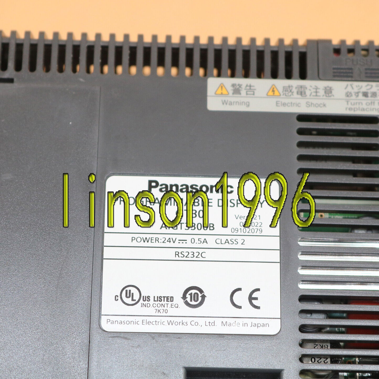 Used One Panasonic Programmable Display GT30 AIGT3300B tested good - PANASONIC