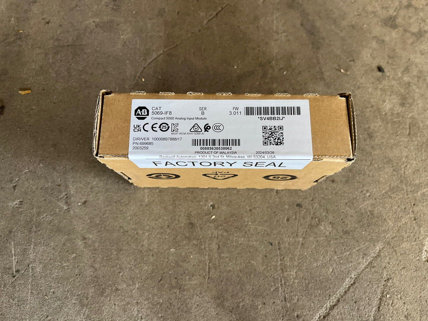 2024 Allen Bradley 5069-IF8 Factory Sealed Series B, FW 3.011 Model - ALLEN BRADLEY