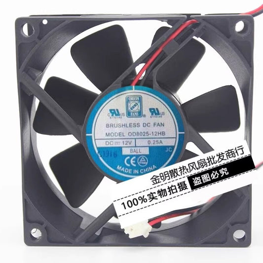 ORION OD8025-12HB DC12V 0.25A 8CM 2-pin DC Inverter Cabinet Cooling Fan