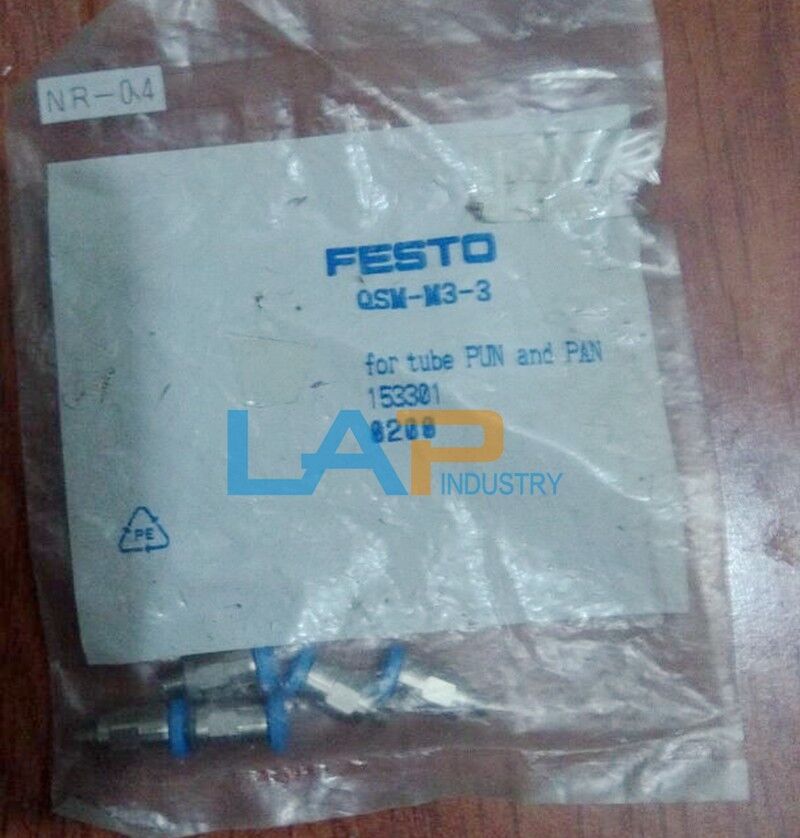 10PCS FESTO Push-in Fitting QSM-M3-3 153301 - FESTO