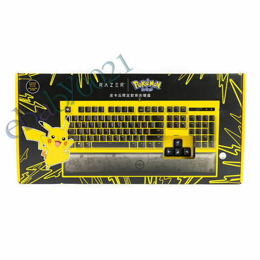 Razer RAZER Pokemon Pikachu wired gaming keyboard 104keys with mechanical keycaps and backlighting - RAZER