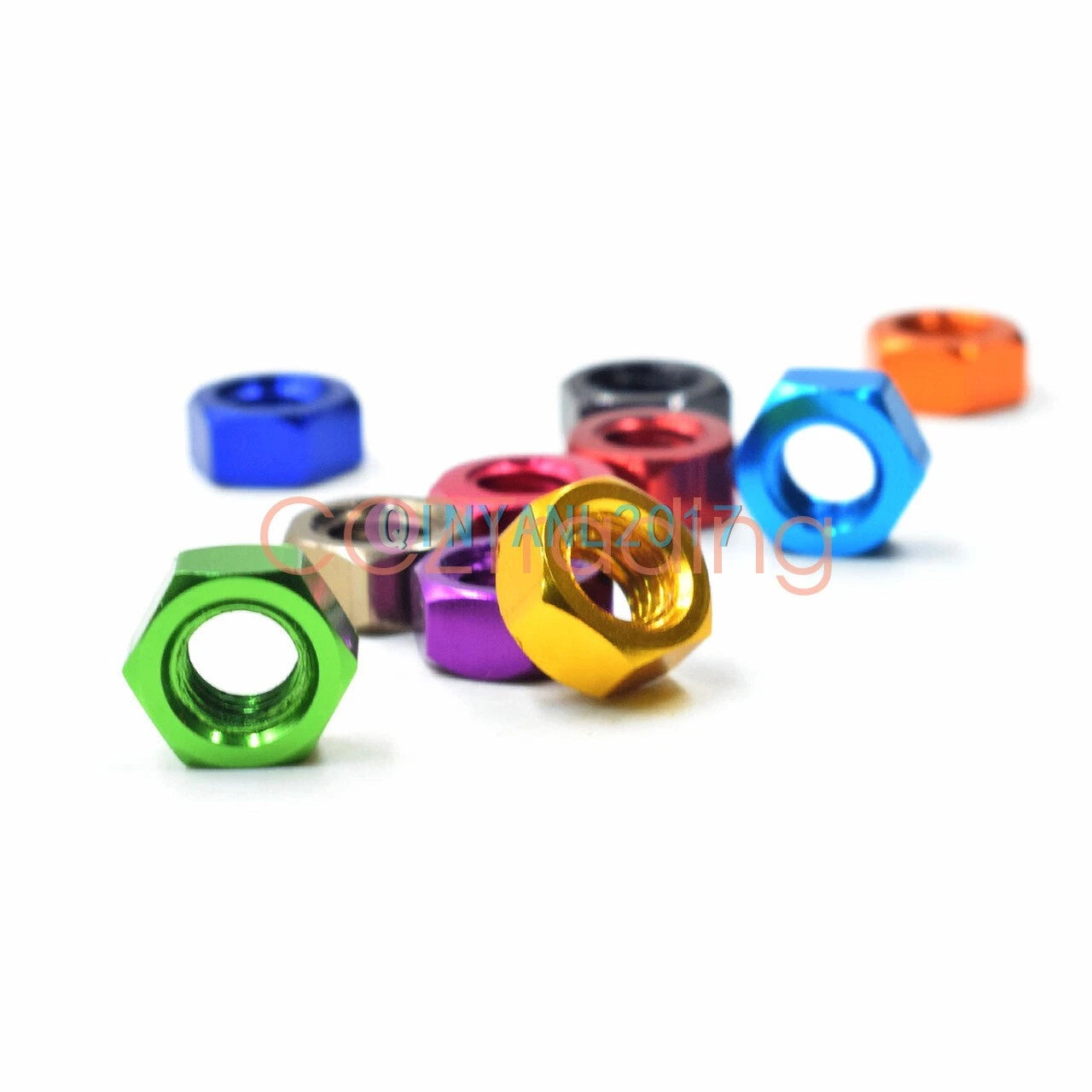 1PC M3 M4 M5 M6 Colorful Aluminum Alloy Hexagonal Hex Nut Lock Nuts