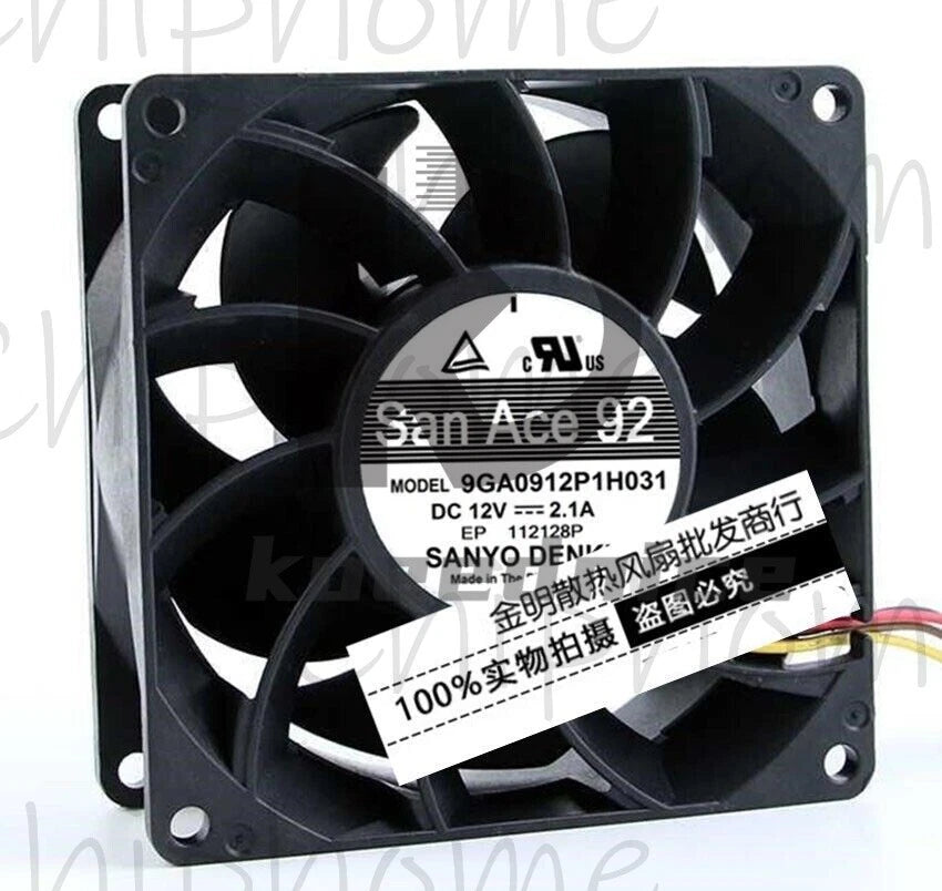 1PCS Sanyo 9GA0912P1H031 9238 12V 2.1A 9CM 4-wire PWM cooling fan