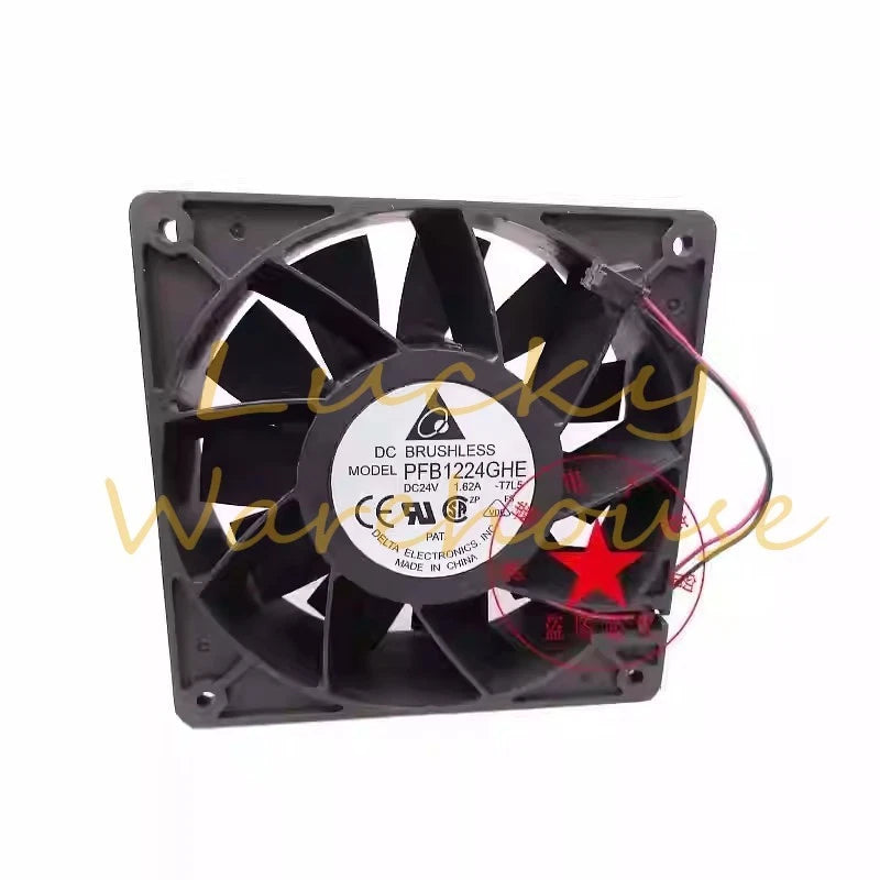 Delta PFB1224GHE-T7L5 24V 1.62A 120*120*38MM 2-Pin Cooling Fan