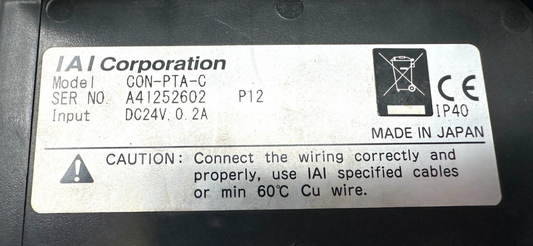 used IAI CON-PTA-C Teach Pendant - IAI