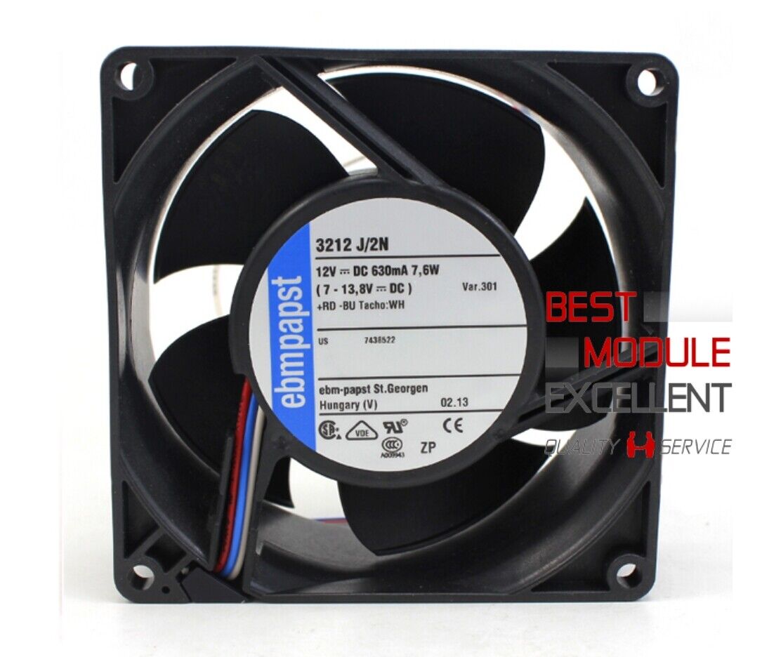 New EBMPAPST 3212 12V DC 7.6W 9238mm Quality Assured - POWERSUPPLYCO