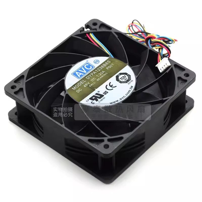 AVC DYPA1238B8S P001 12038 DC48V 1.2A 12CM 4-Wire Speed Control Dual Ball Coolin