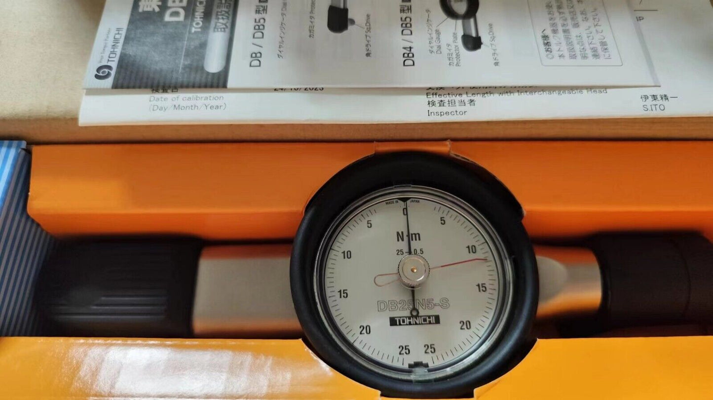 New 1PCS Tohnichi DB25N5-S Dial Type Torque Wrench (3-25N.m) – Replace DB25N-S - TOHNICHI