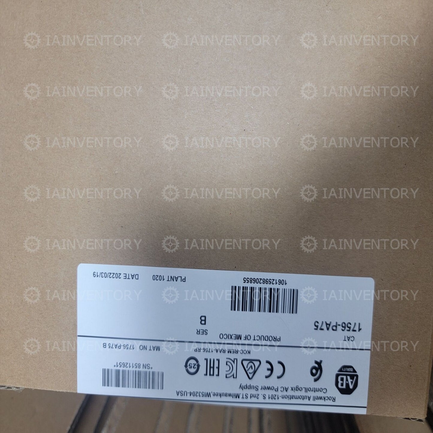 Allen-Bradley 1756-PA75: New Industrial Equipment - ALLEN-BRADLEY