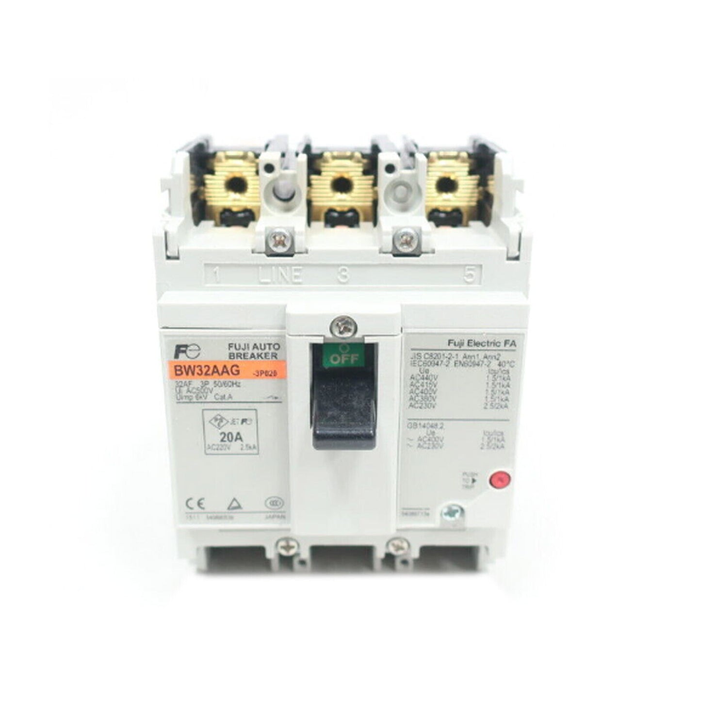 FUJI Circuit Breaker BW32AAG 3P 20A 1PC - FUJI