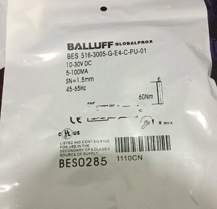 1PC BALLUFF Proximity sensor BES 516-3005-G-E4-C-PU-01 - BALLUFF