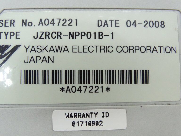 Yaskawa Electric Teach Pendant JZRCR-NPP01B-1 - YASKAWA ELECTRIC
