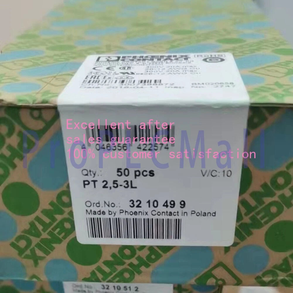 50PCS PHOENIX Terminal 3210499 PT2.5-3L Freight Free #F