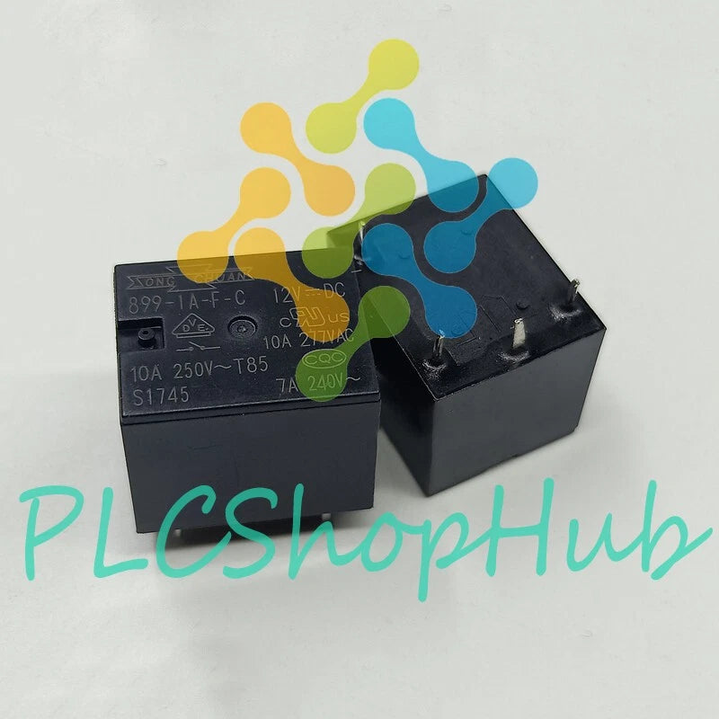 5Pcs Song Chuan 899-1A-F-C-12VDC 10A 277VAC Power relays 4Pin
