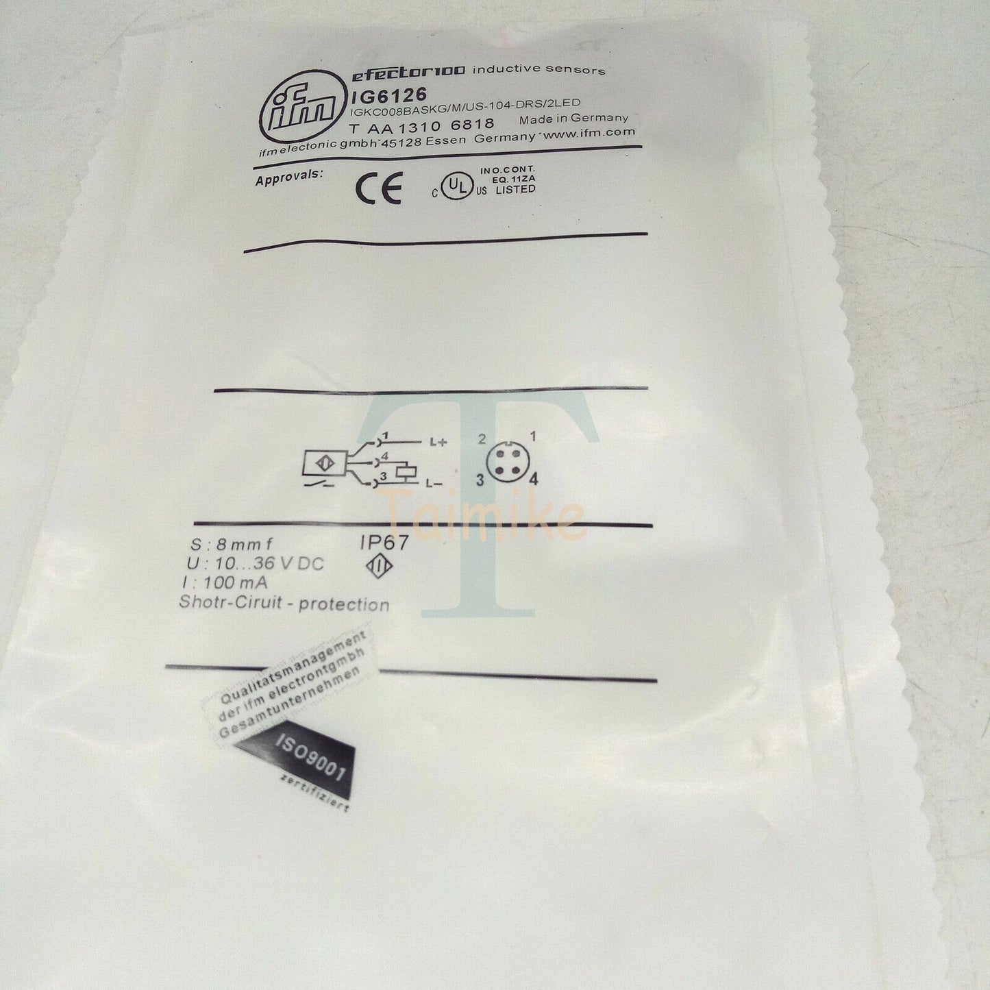 1PCS IFM IG6126 IGKC008BASKG/M/US-104-DRS/2LED Proximity Switch