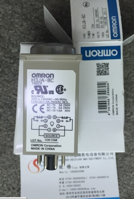 OMRON Delay Timer H3JA-8C 200-240VAC free shipping