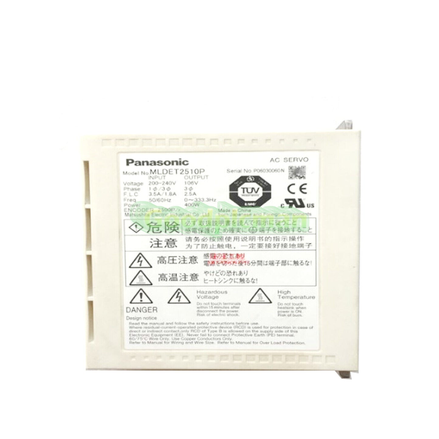 PANASONIC MLDET2510P Servo Drive 1Pcs/