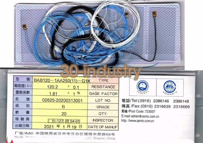 20pcs/1 box NEW FOR BAB120-1AA250(11)-G1K Electrical Strain Gauge 250°C - KOEED