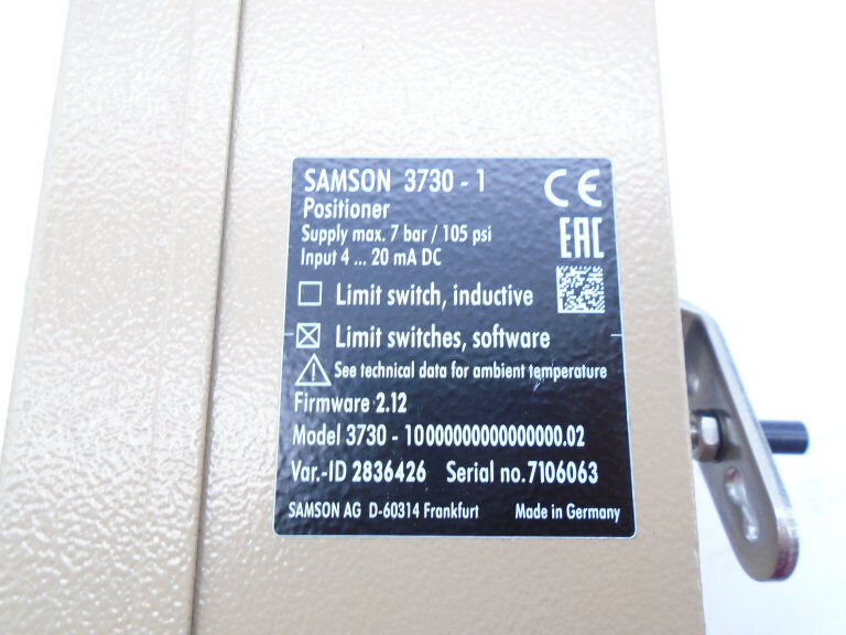 SAMSON 3730-1 PNEUMATIC ACCESSORY - SAMSON