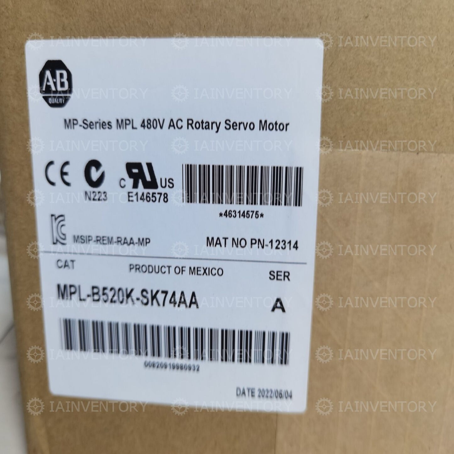 Allen-Bradley MPL-B520K-SK74AA Fast Ship with 1-Year Warranty - ALLEN-BRADLEY