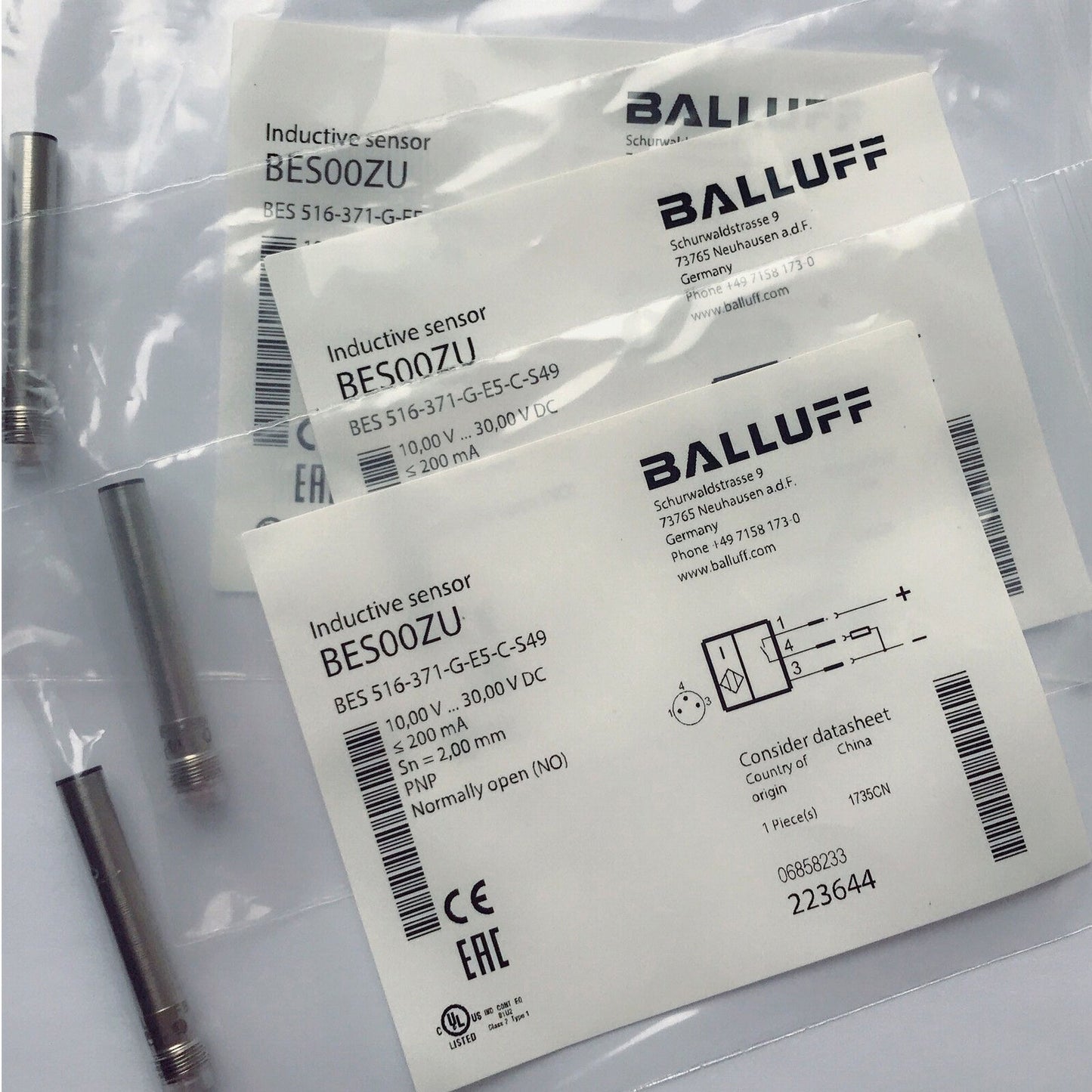 1PC BALLUFF Proximity Switch 516-371-G-E5-C-S49 for SPOT STOCKS - BALLUFF