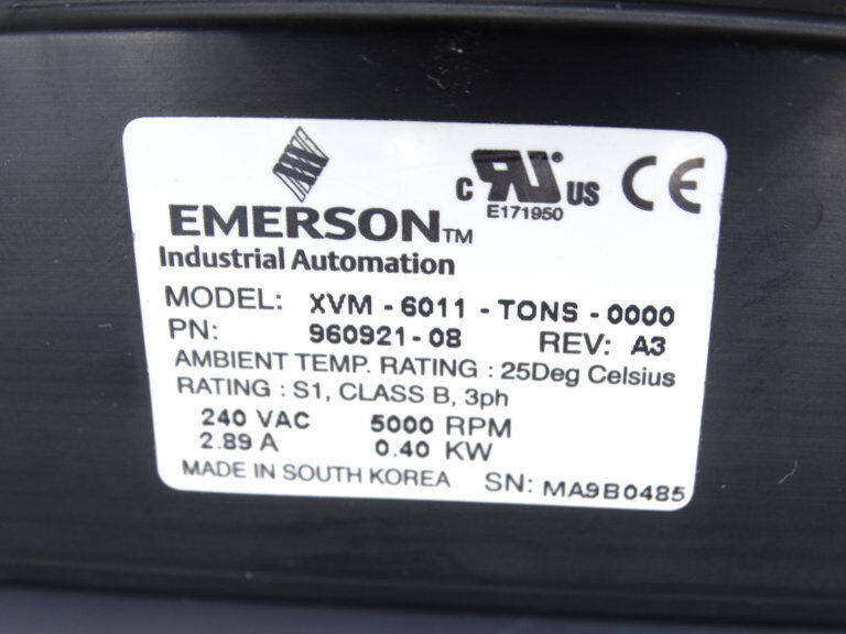 NIDEC SERVO MOTOR XVM-6011 TONS-0000 | High Performance Servo Motor | NIDEC CORP | Industrial Applications | XVM-6011 | NIDECServo Motor XVM-6011 - NIDEC CORP