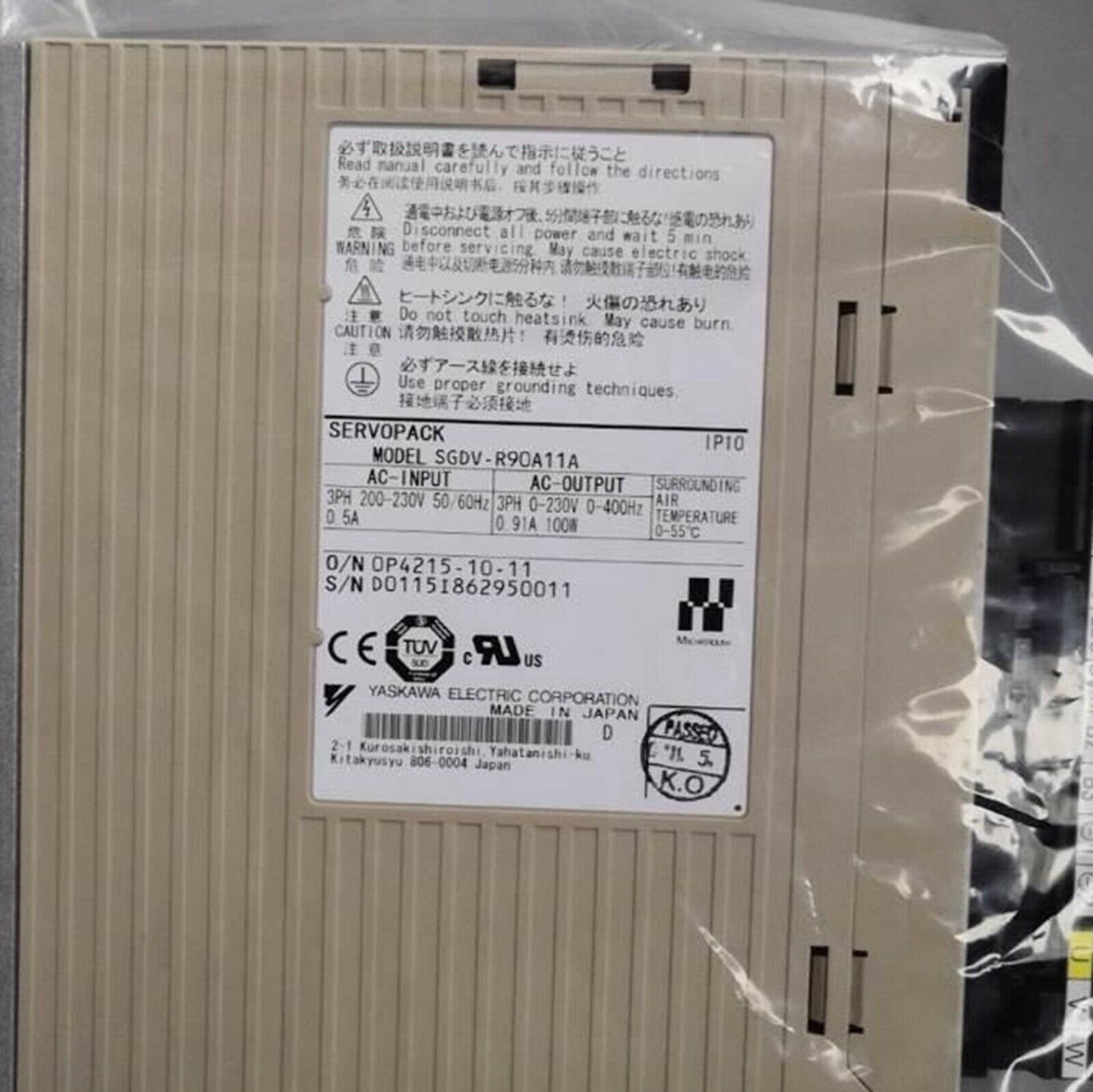 SGDV-R90A11A Servo Drive - YASKAWA