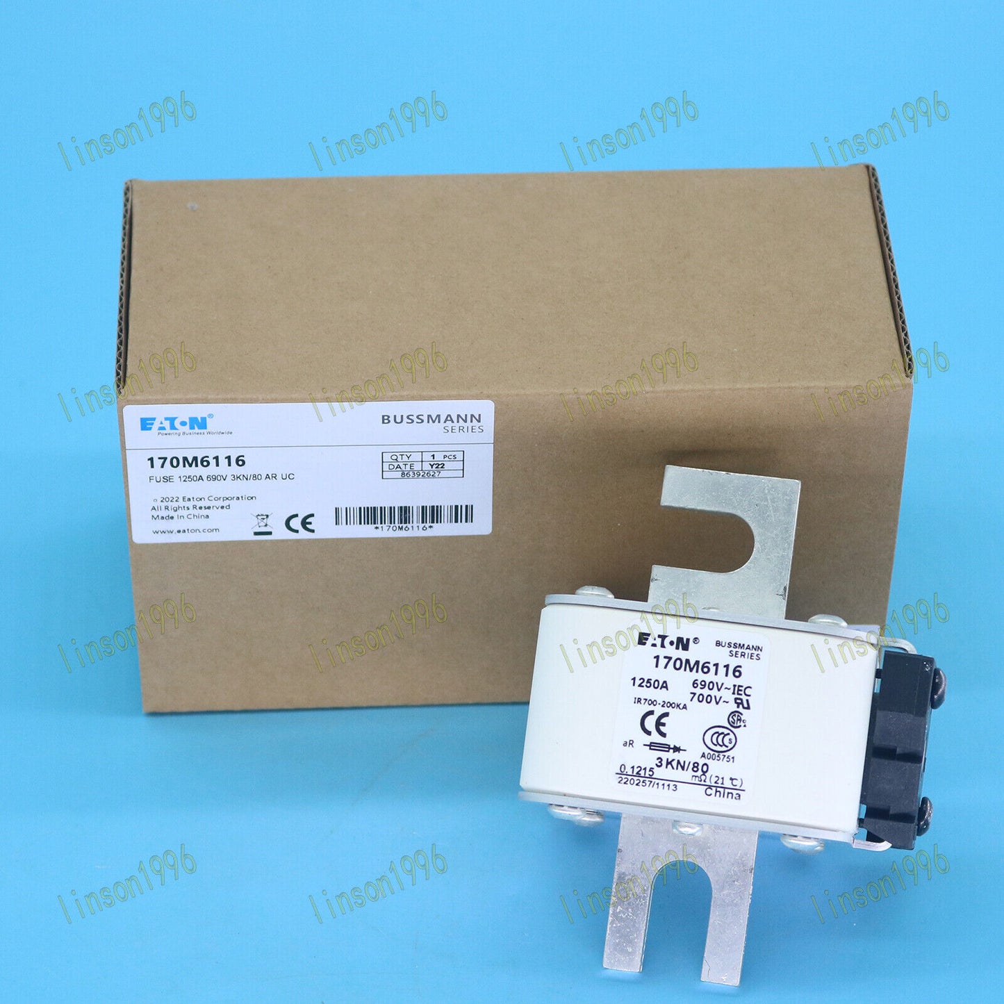 1250A Eaton Bussmann Fuse 170M6116 690V - EATON BUSSMANN